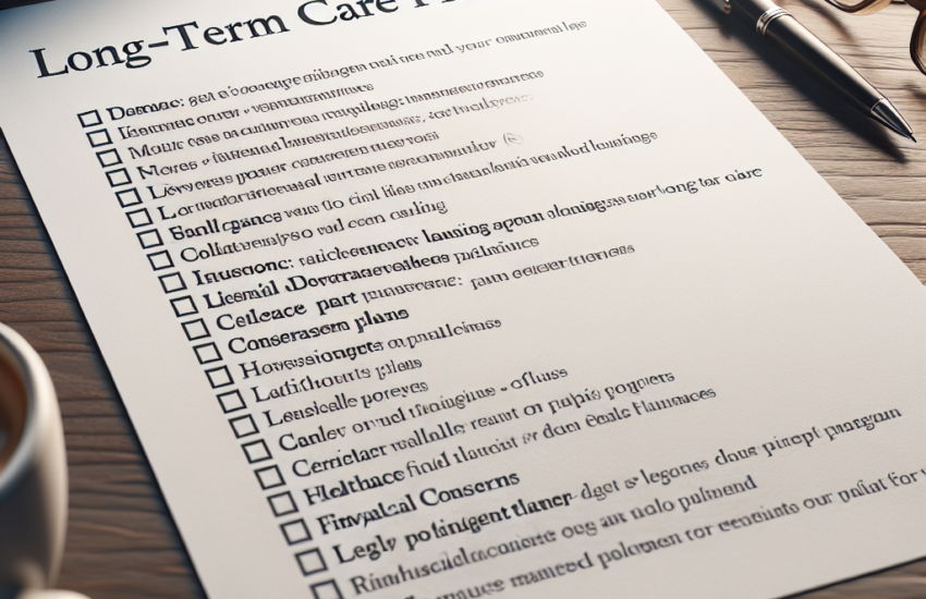 long-term care planning checklist